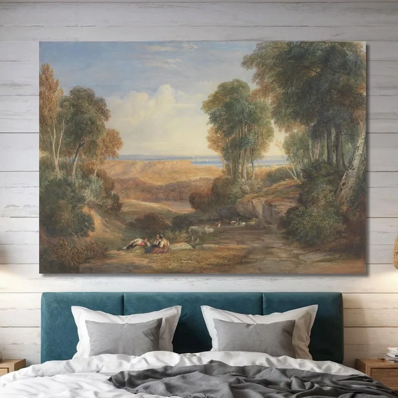 La Confluencia Del Severn Y El Wye Con Chepstow En La Distancia David Cox