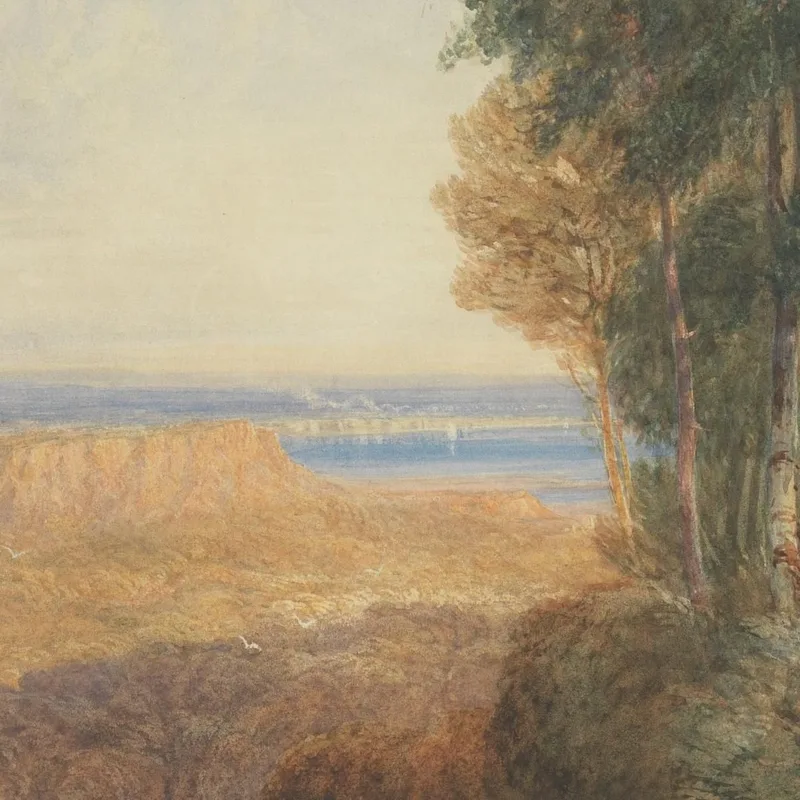 La Confluencia Del Severn Y El Wye Con Chepstow En La Distancia David Cox