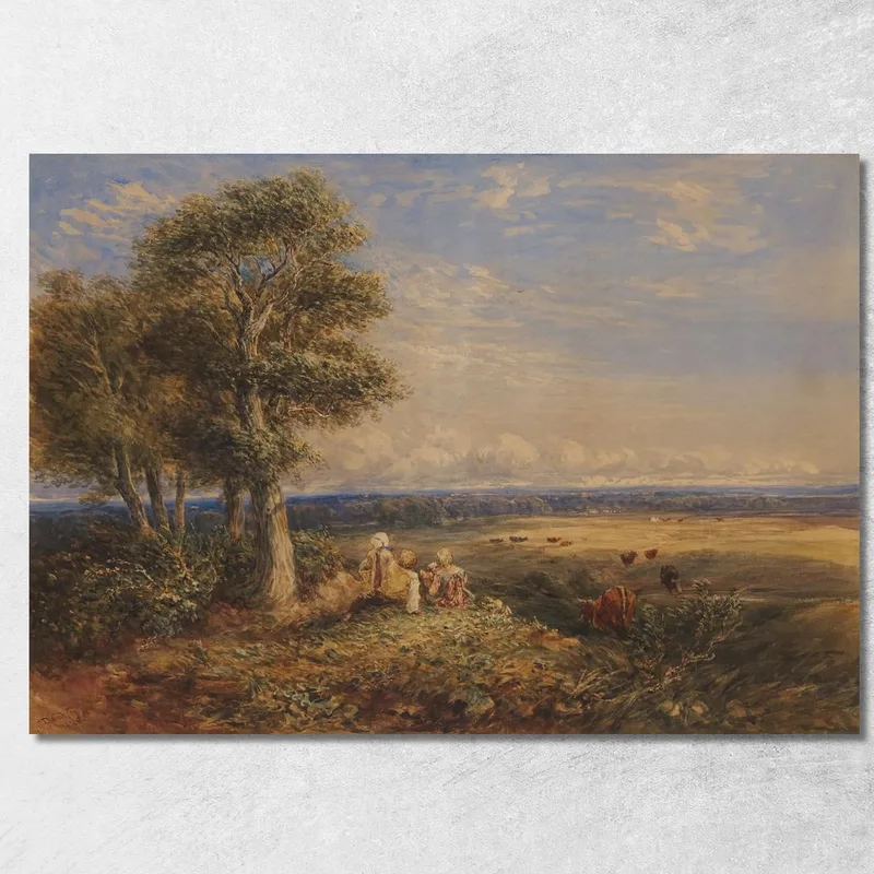 L'Allodola David Cox quadro stampa su tela