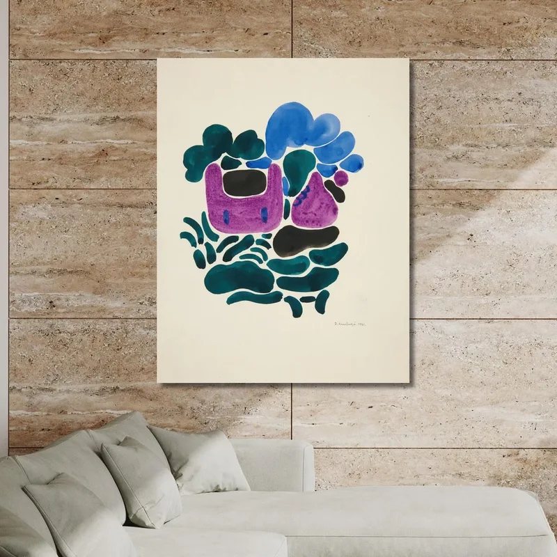 Astrazione Basata Su Forme Di Fiori Iii David Kakabadzé