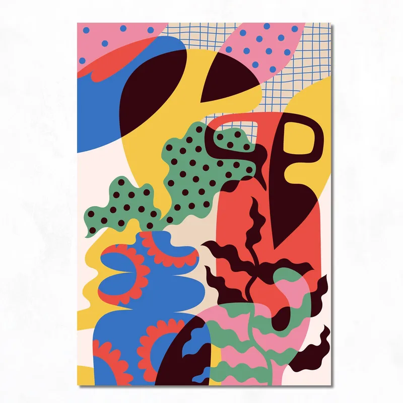 Forme Colorate Astratte stampa su tela