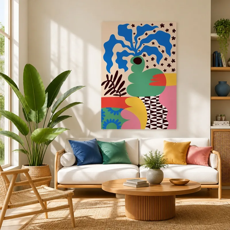 Armonia Botanica Astratta quadro moderno su tela