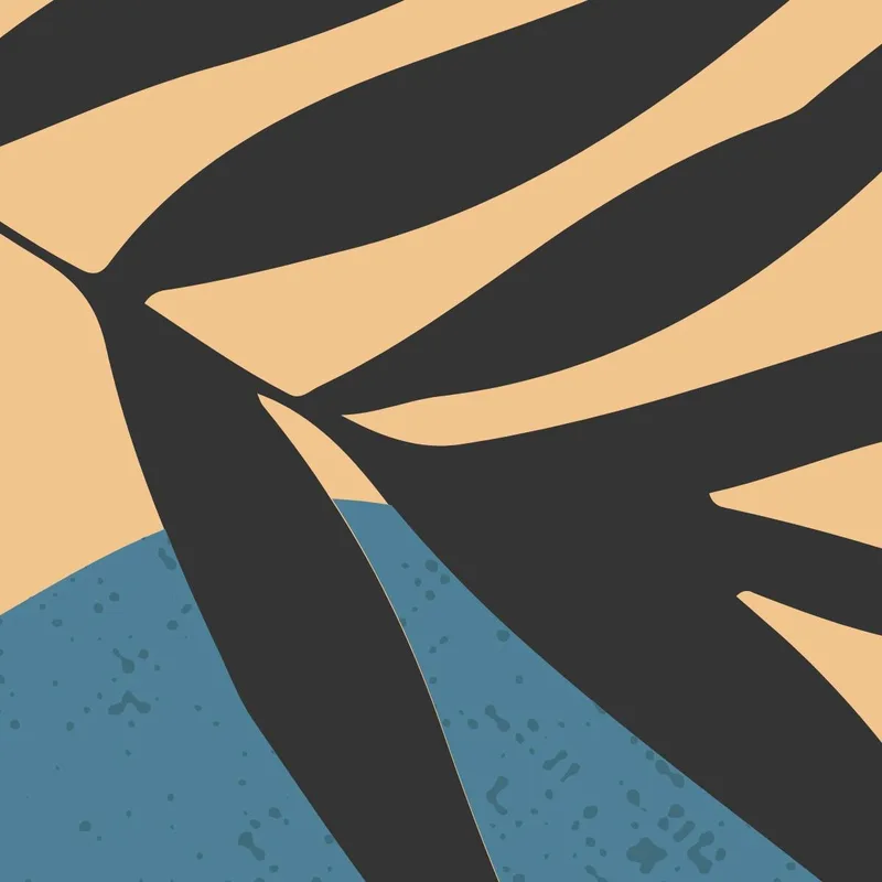 Abstrakte Palmsonne modernes wandbild