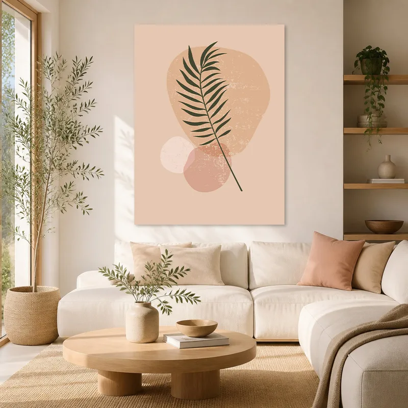Foglia Botanica Minimalista quadro moderno su tela
