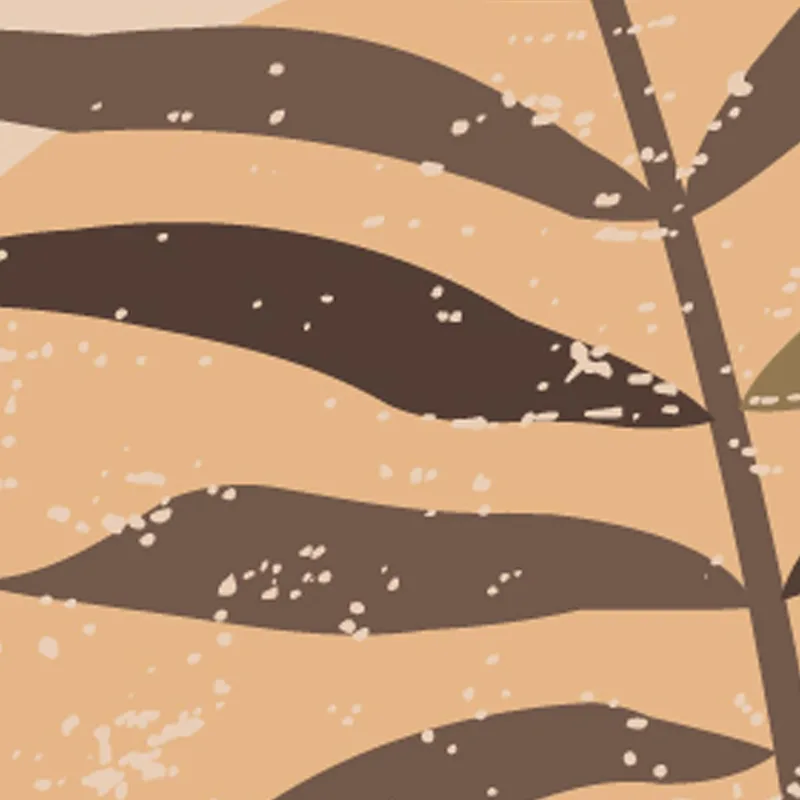 Felce Tropicale e Fiore stampa su tela