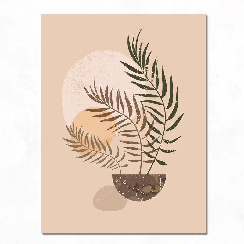 Foglie di Palma Bohemien Moderne quadro canvas