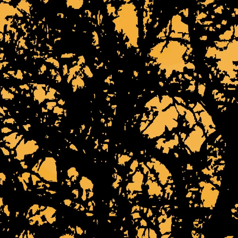 Albero Silhouette Contro Sole Arancione quadro moderno su tela