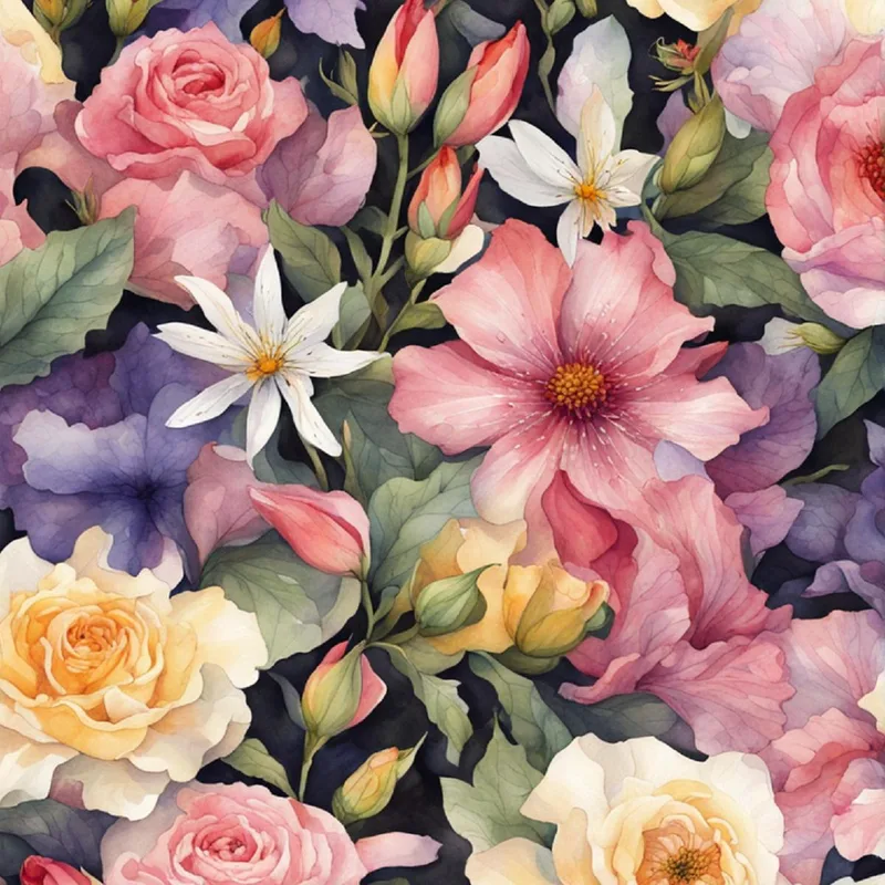 Quadro su tela giardino floreale vivace