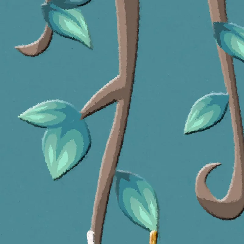 Farfalla Bicolore con Foliage quadro canvas