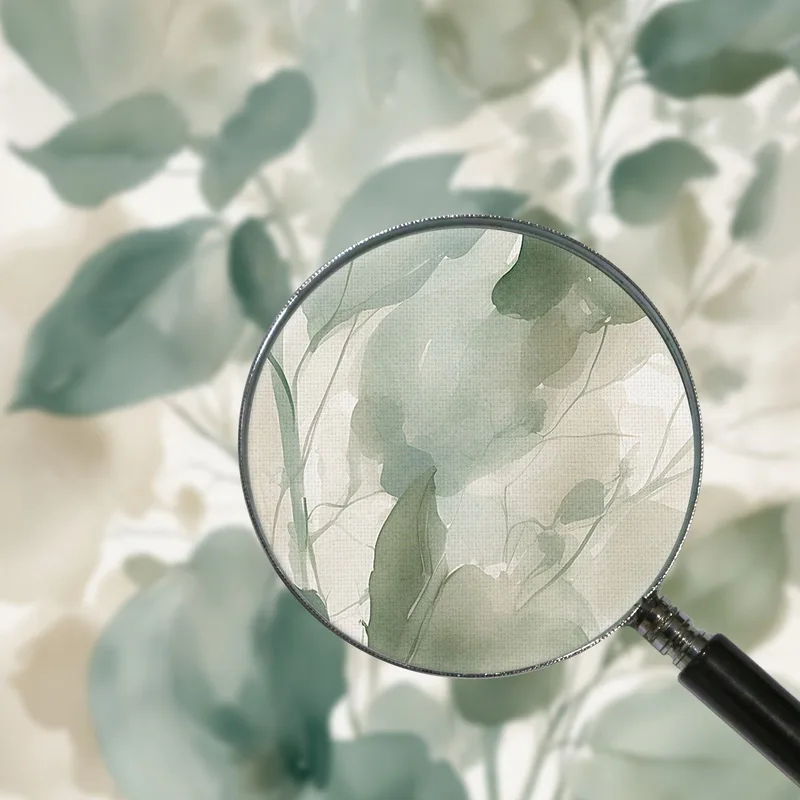 Moderne Botanische Malerei Schatten Grüner Blätter Minimalistisch