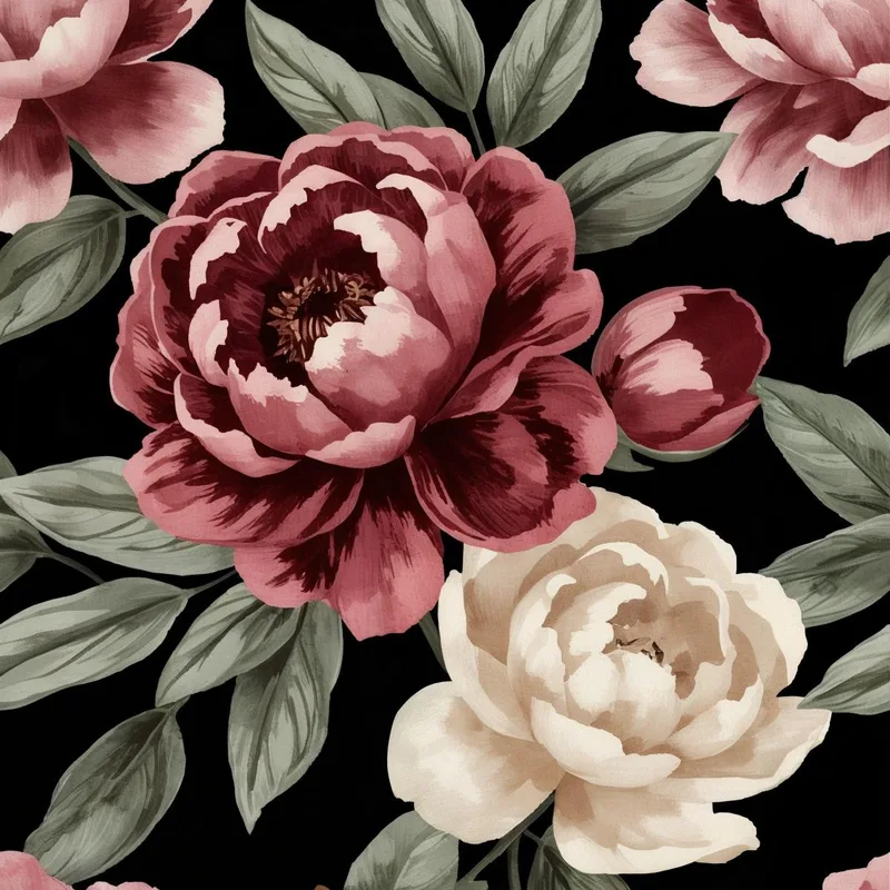 Fleurs de Pivoine Vintage tableau moderne