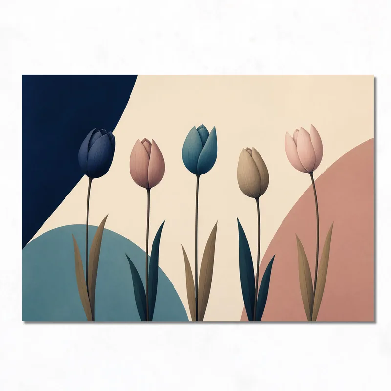 Kunstdruck moderne pastell-tulpen