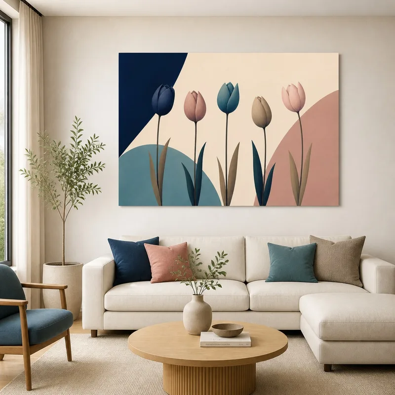 Kunstdruck moderne pastell-tulpen