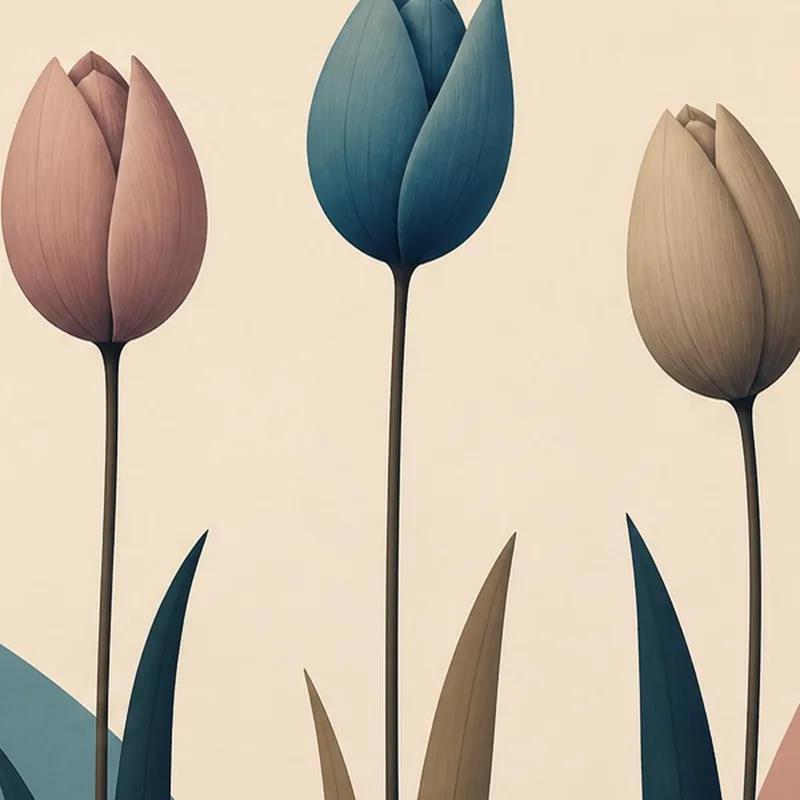 Kunstdruck moderne pastell-tulpen
