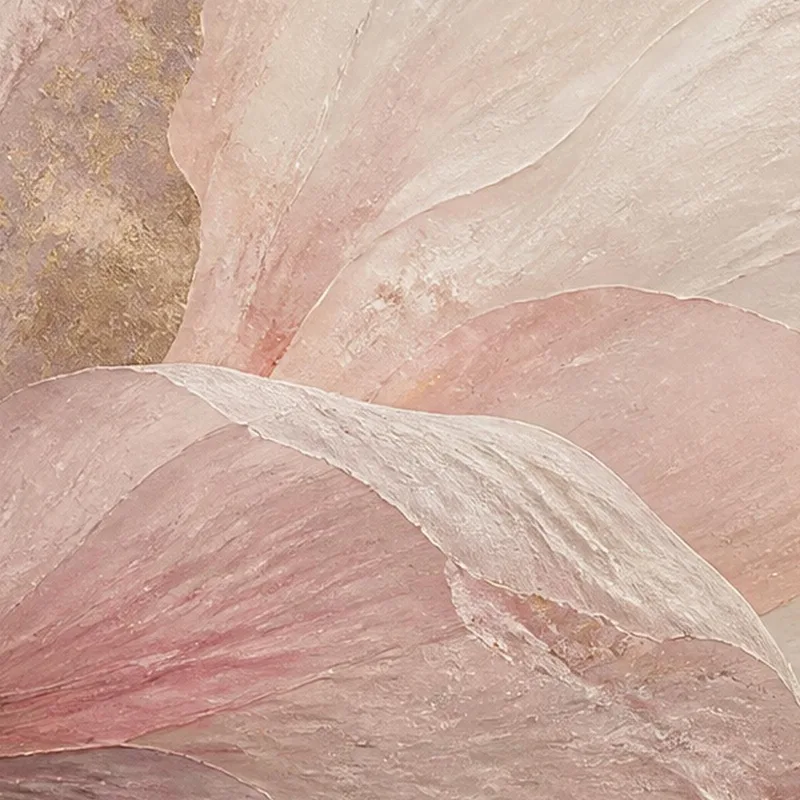 Fioritura Botanica Rosa Testurizzata quadro moderno su tela