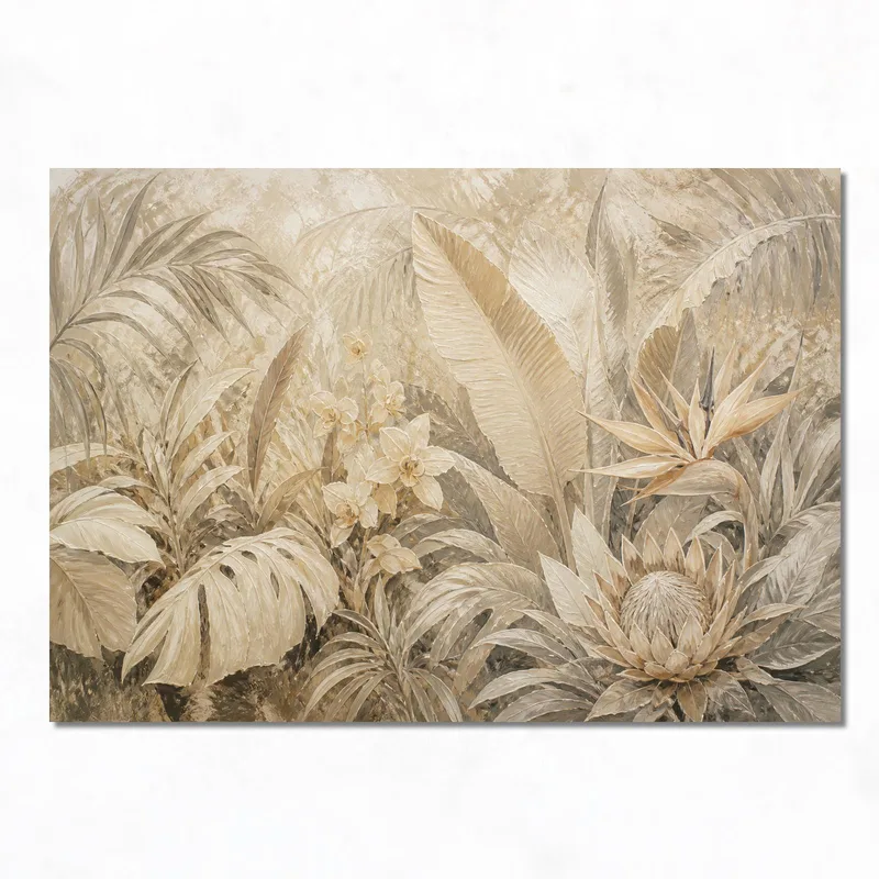 Quadro moderno eleganza botanica tropicale
