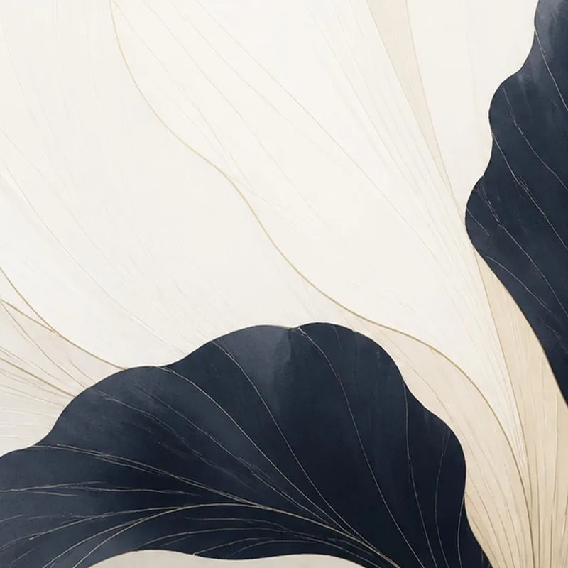Canvas art print monochrome botanical elegance