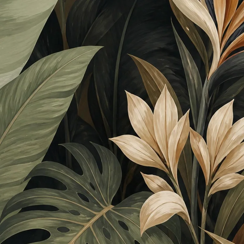 Estallido de follaje tropical cuadro en lienzo