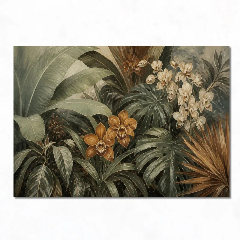 Tropical Botanical Elegance canvas wall art
