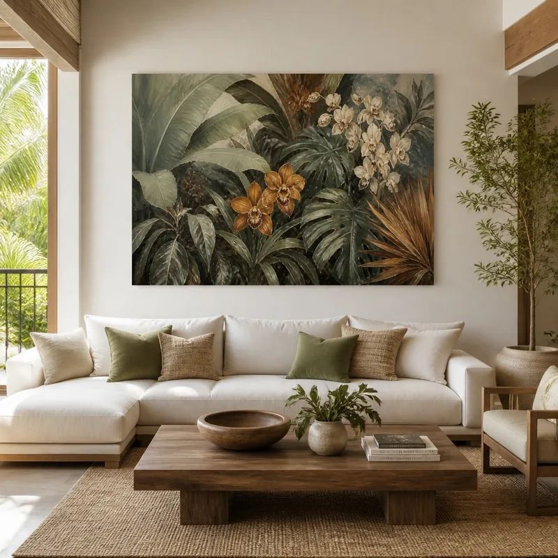 Tropical Botanical Elegance canvas wall art