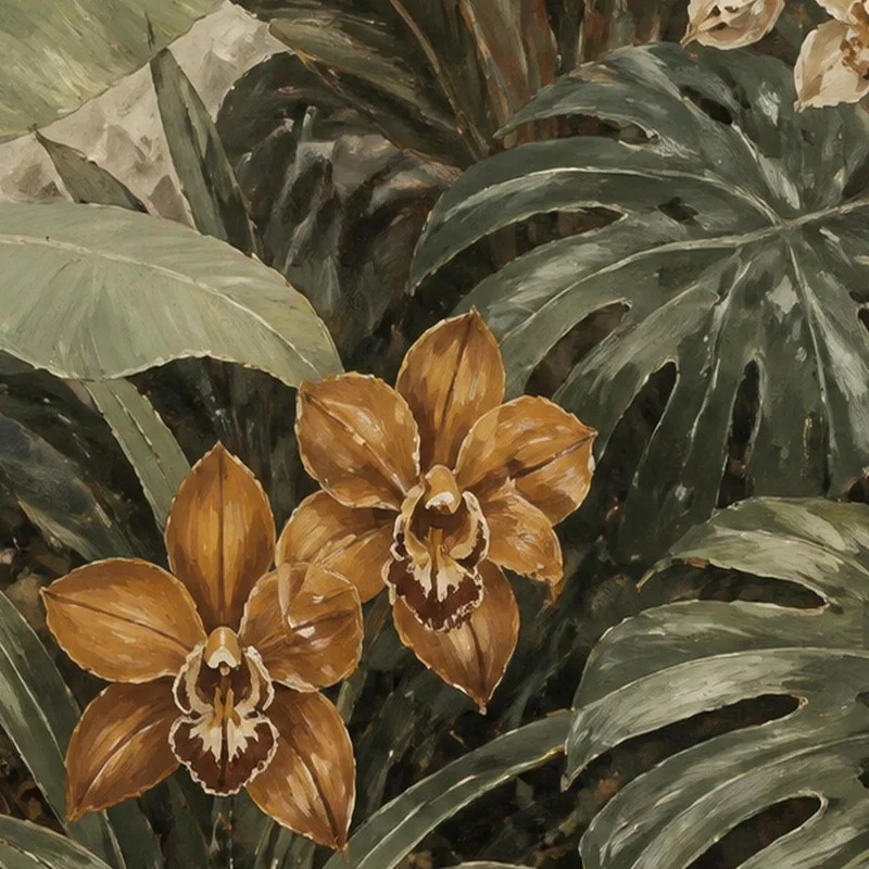 Tropical Botanical Elegance canvas wall art