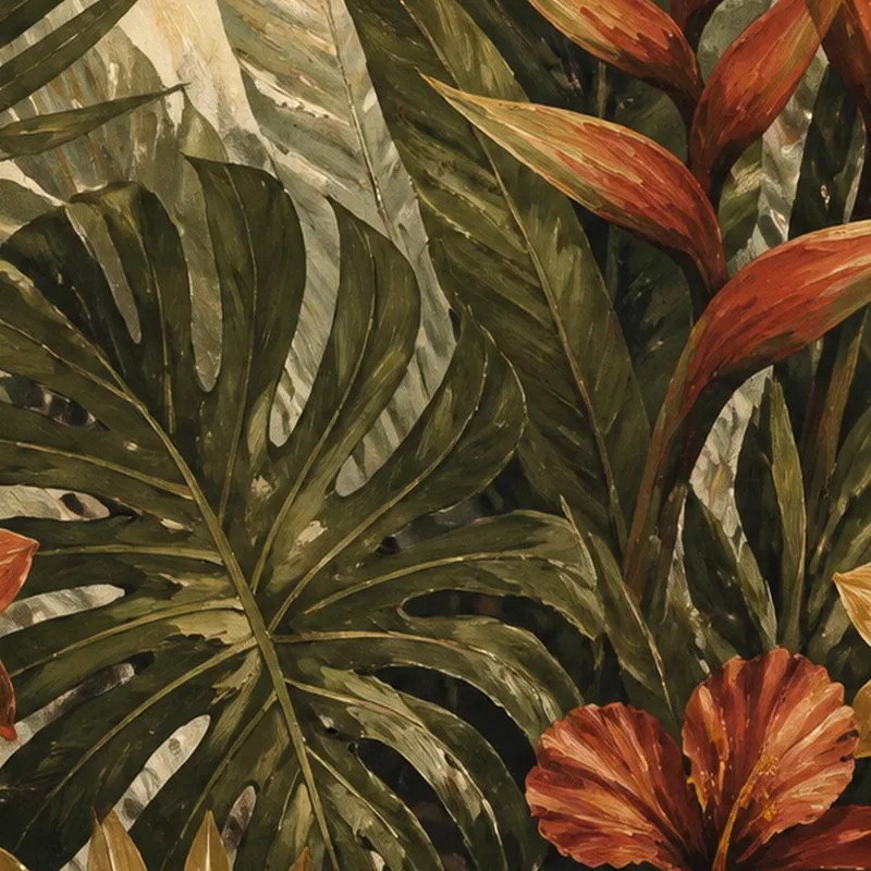 Tropical Botanical Harmony modern canvas