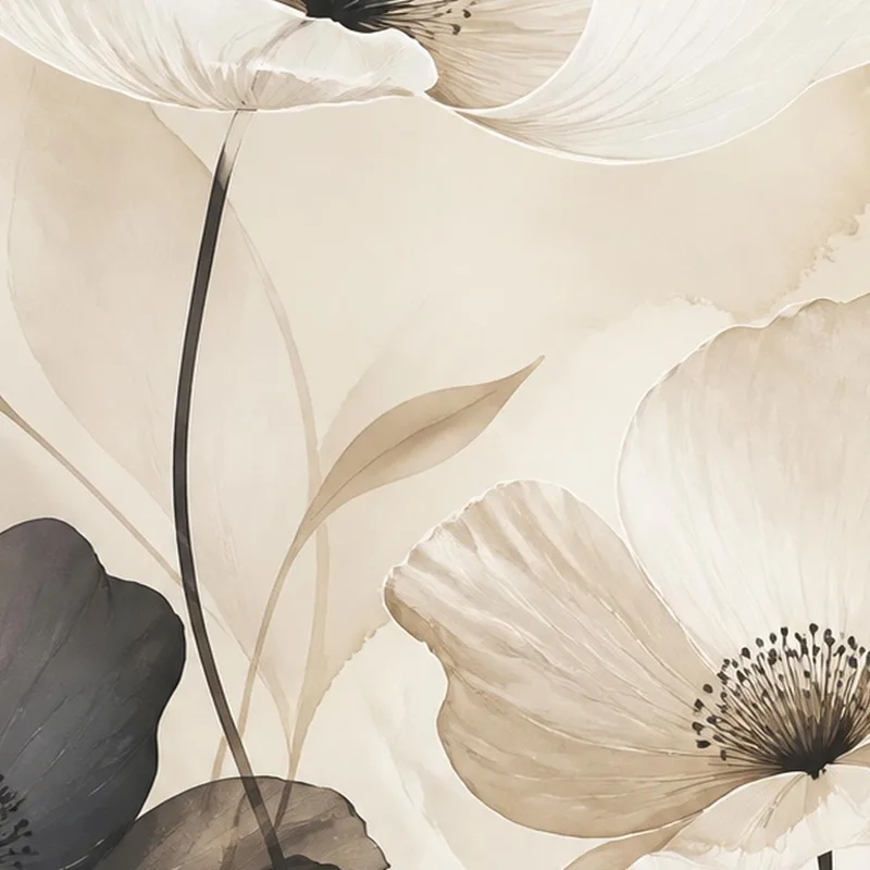 Impression sur toile trio floral élégant