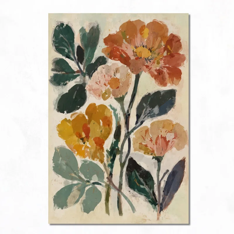 Kunstdruck lebendige blumenblüte