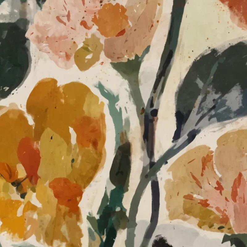 Kunstdruck lebendige blumenblüte