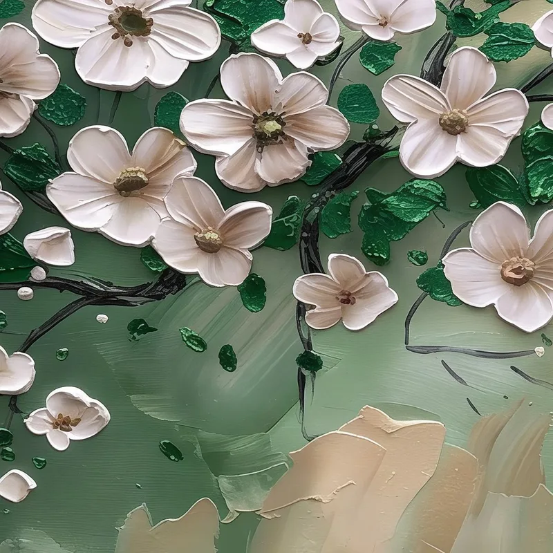 Impression sur toile sérénité de l'arbre en fleurs
