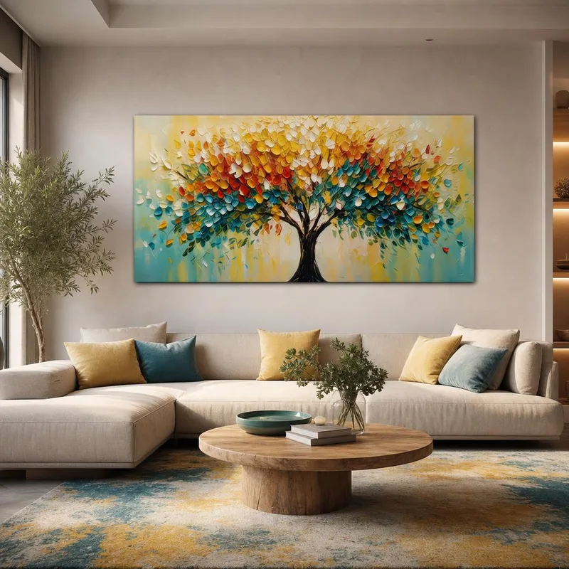 Arbre Multicolore Vibrant tableau moderne