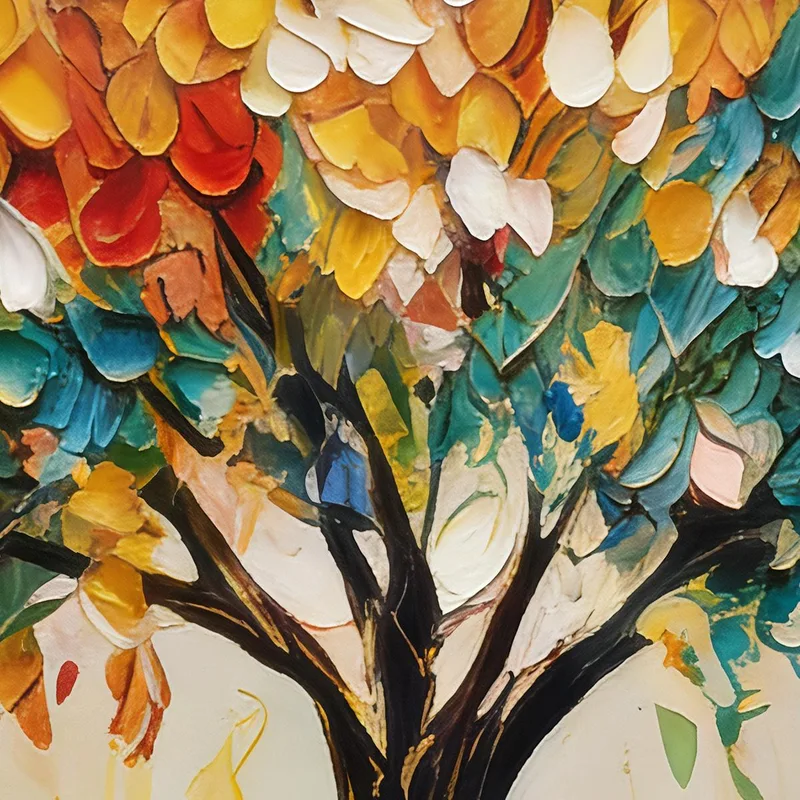 Arbre Multicolore Vibrant tableau moderne