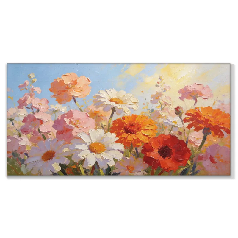 Éclosion Florale Vibrante tableau sur toile