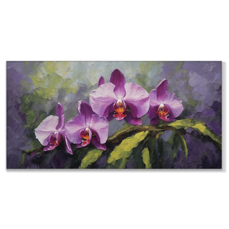 Fleurs d'Orchidée Violettes tableau moderne