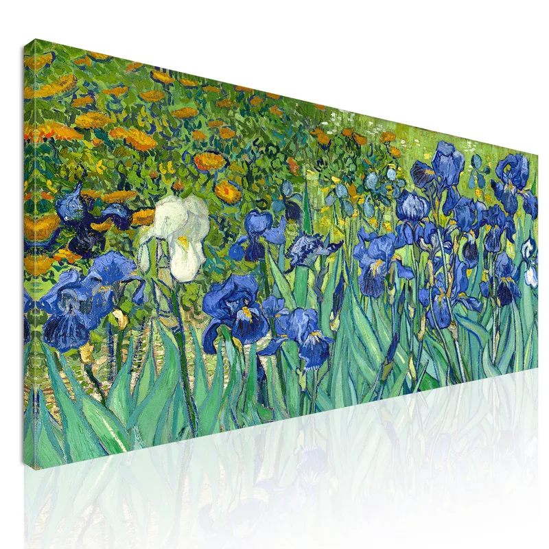 Iris Bleus tableau sur toile