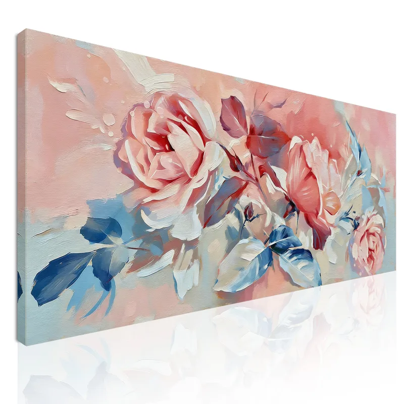 Impression sur toile roses roses abstraites