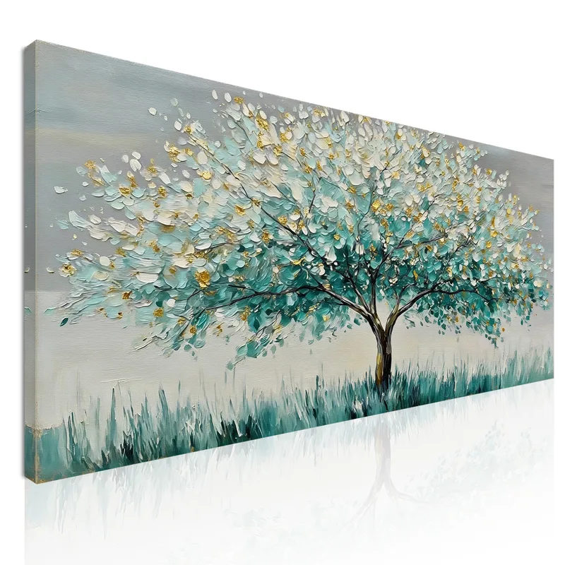 Toile artistique impressionnisme arbre en fleurs