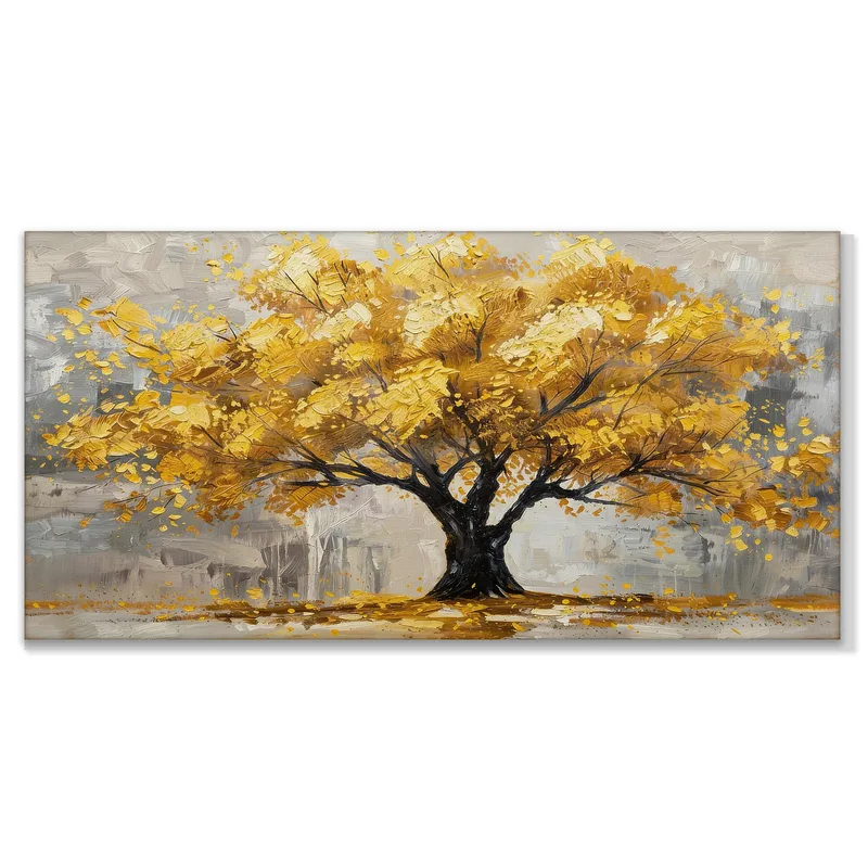 Impression sur toile arbre d'automne doré