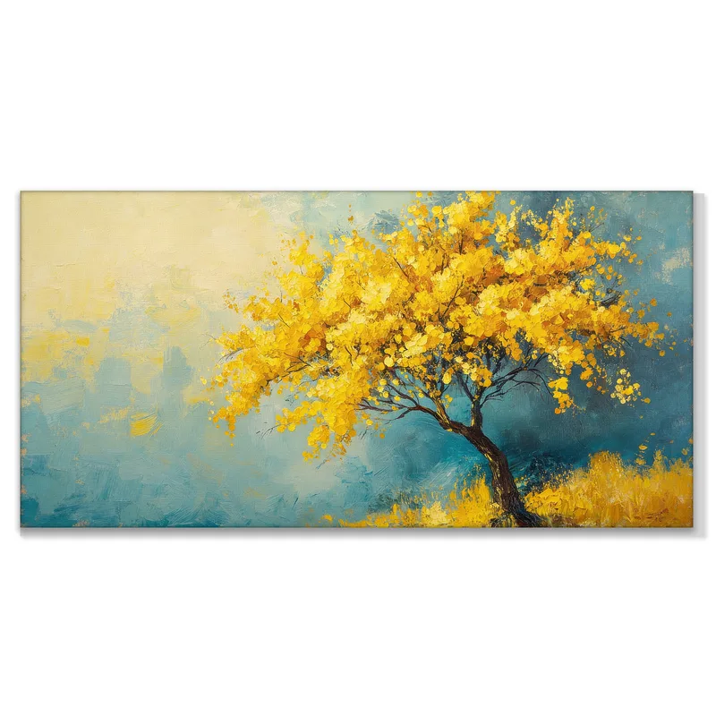 Arbre Jaune en Fleurs tableau moderne