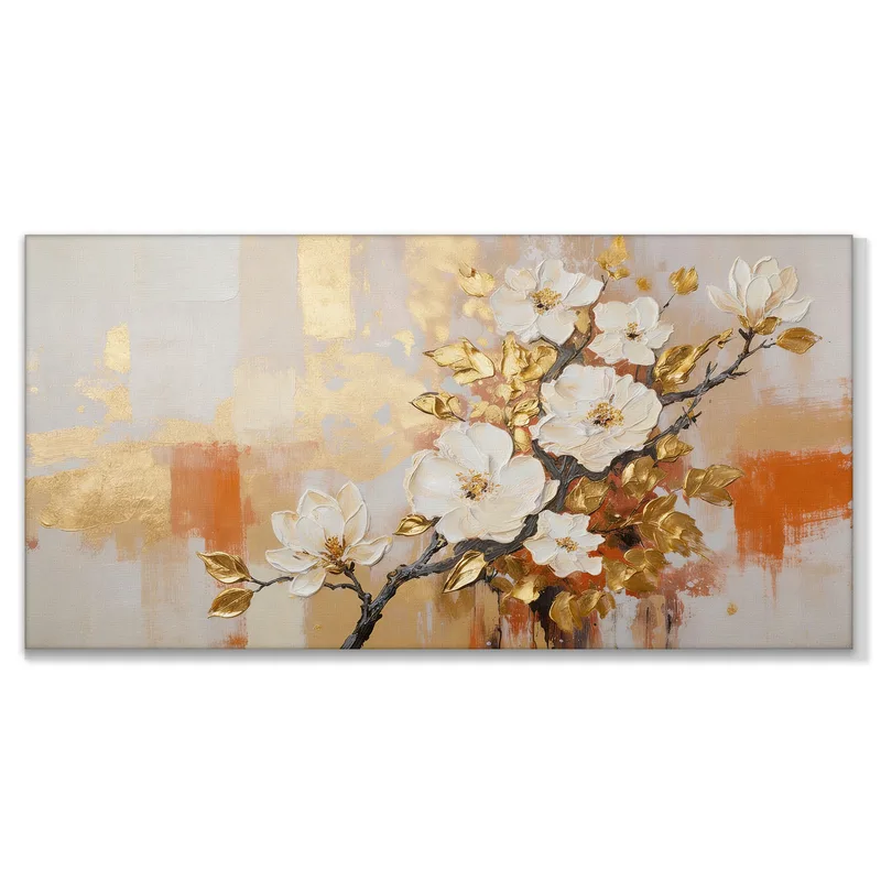 Harmonie de Fleur Dorée tableau sur toile