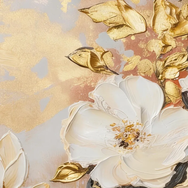 Harmonie de Fleur Dorée tableau sur toile