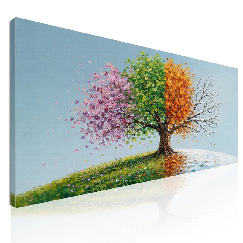 Arbre des Quatre Saisons Fusion tableau moderne