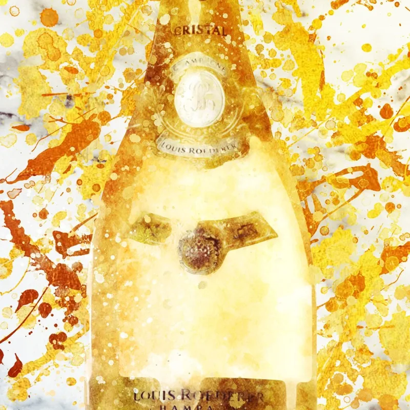 Pintura Abstracta Moderna De Champán Cristal Dorado Y Mármol