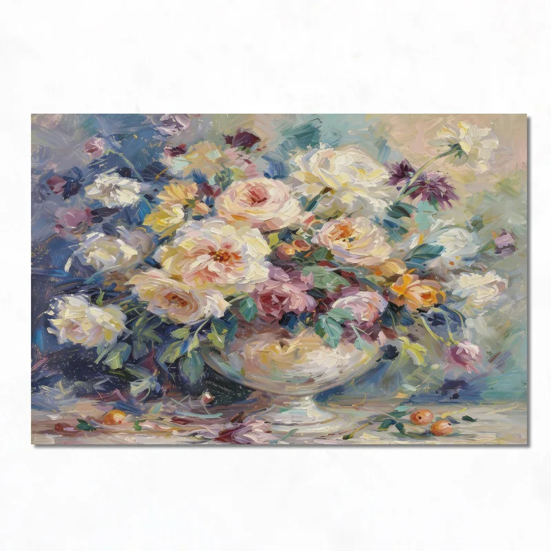 Bouquet Floreale Elegante stampa su tela