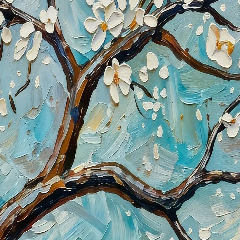 Fioritura Blu quadro canvas