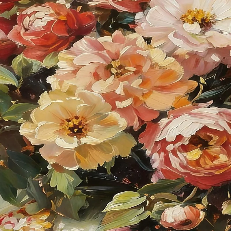 Canvas art print romantic floral bouquet