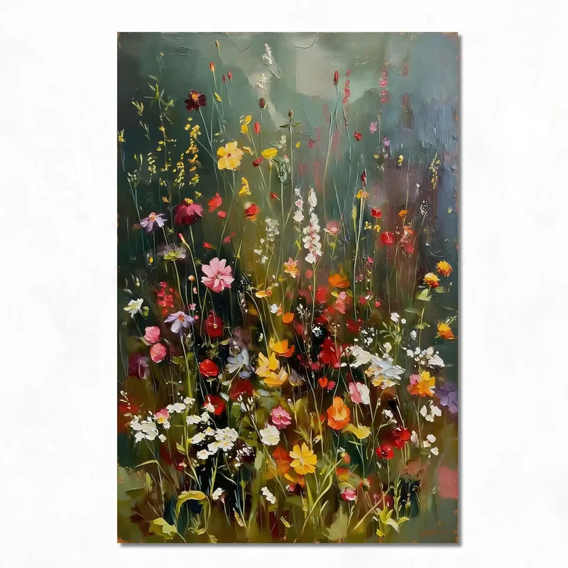 Lebendwilde Blumenwiese modernes wandbild