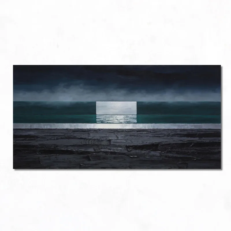 Minimalist Ocean Horizon canvas wall art