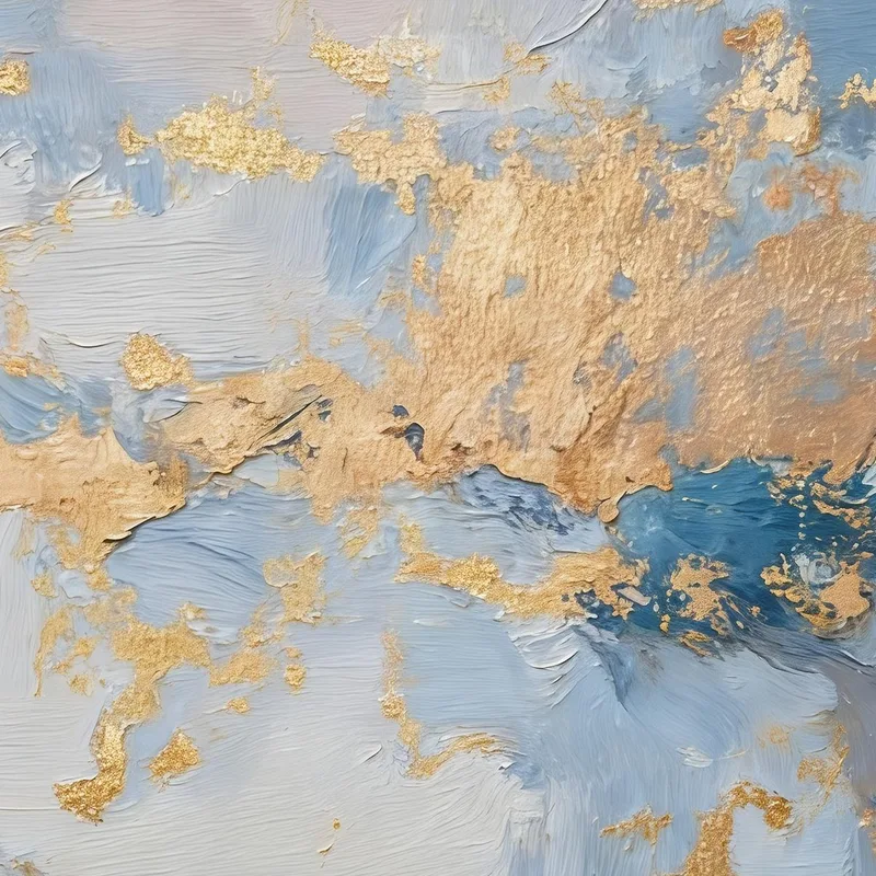 Canvas art print blue gold abstract swirl
