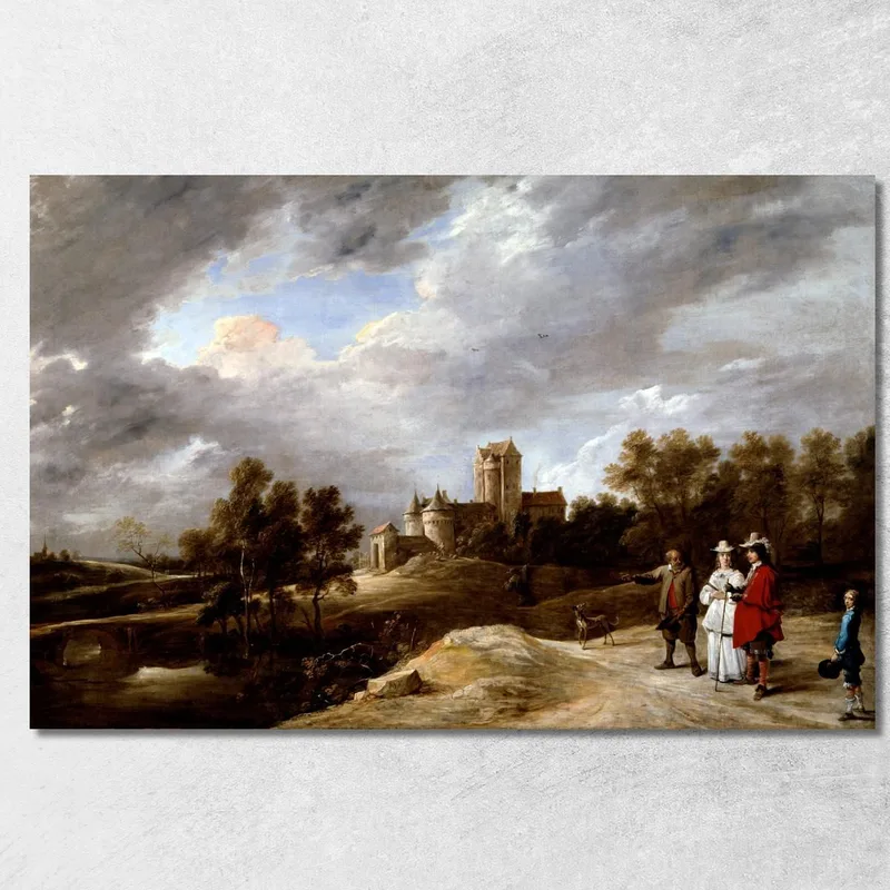 Ein Schloss Und Seine Besitzer David Teniers The Younger drucken auf leinwand